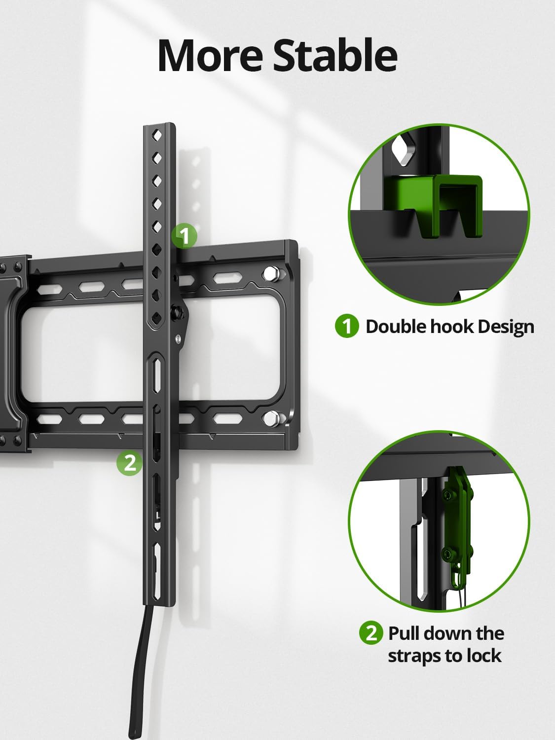 Tilting TV Wall Mount for Most 37"-95" Flat Curved Screen TV VESA 600x400mm up to 132lbs