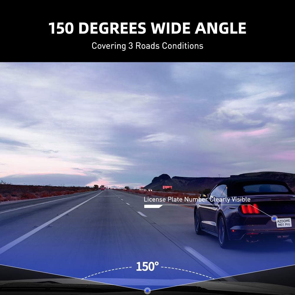Dual Dash Cam Front & Rear, Free 64GB Card, Built-in ADAS G-Sensor, 24H Parking Mode