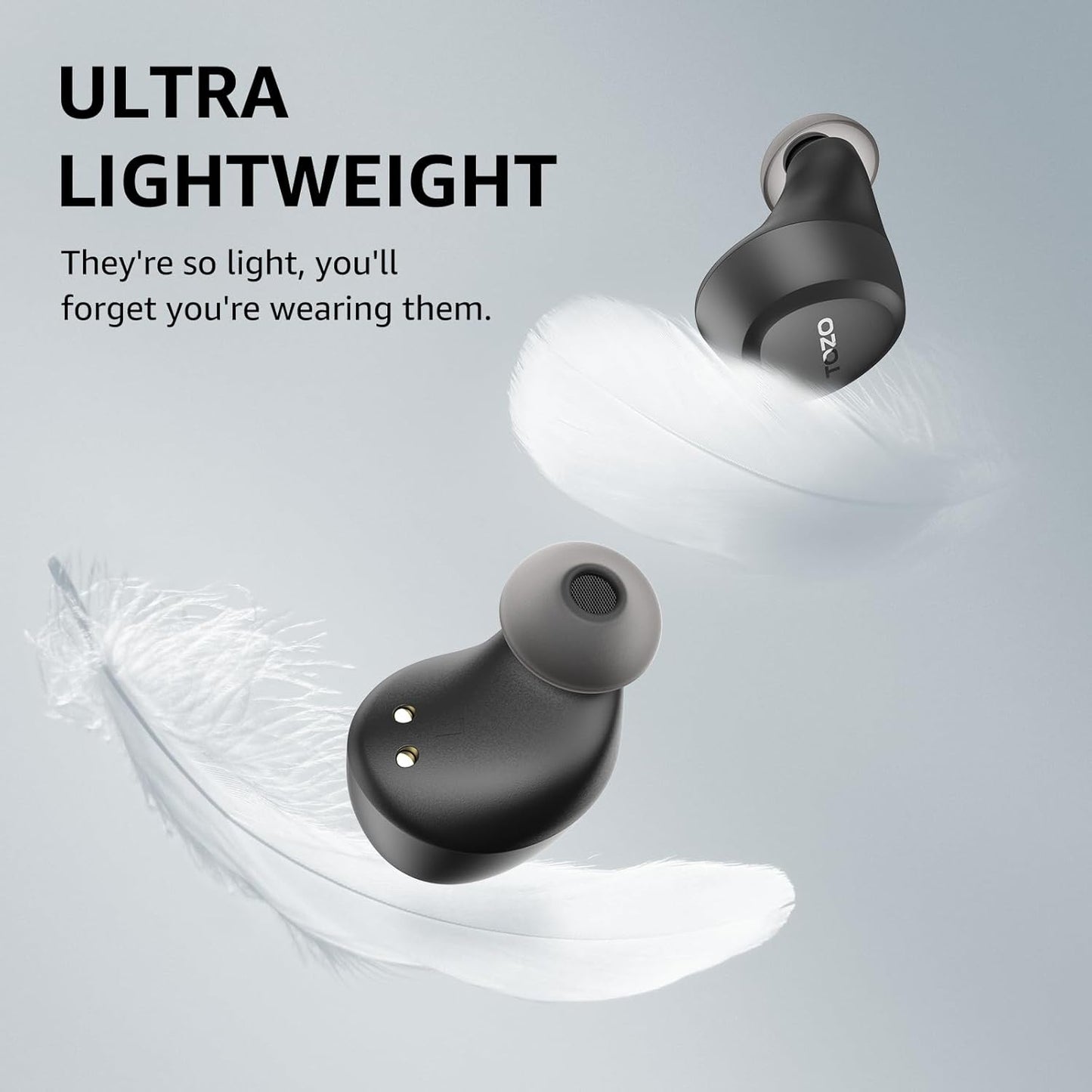Wireless Earbuds Bluetooth 5.3 Light Weight in Ear IPX5 ,Mic AI Calls, Premium Bass, Charging Case