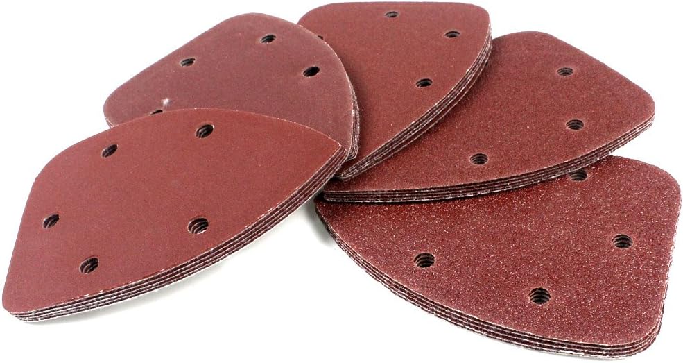 Mouse Detail Sander Sandpaper Assorted Pads 40 80 120 180 240 Grits (50pcs Mouse Sandpaper)