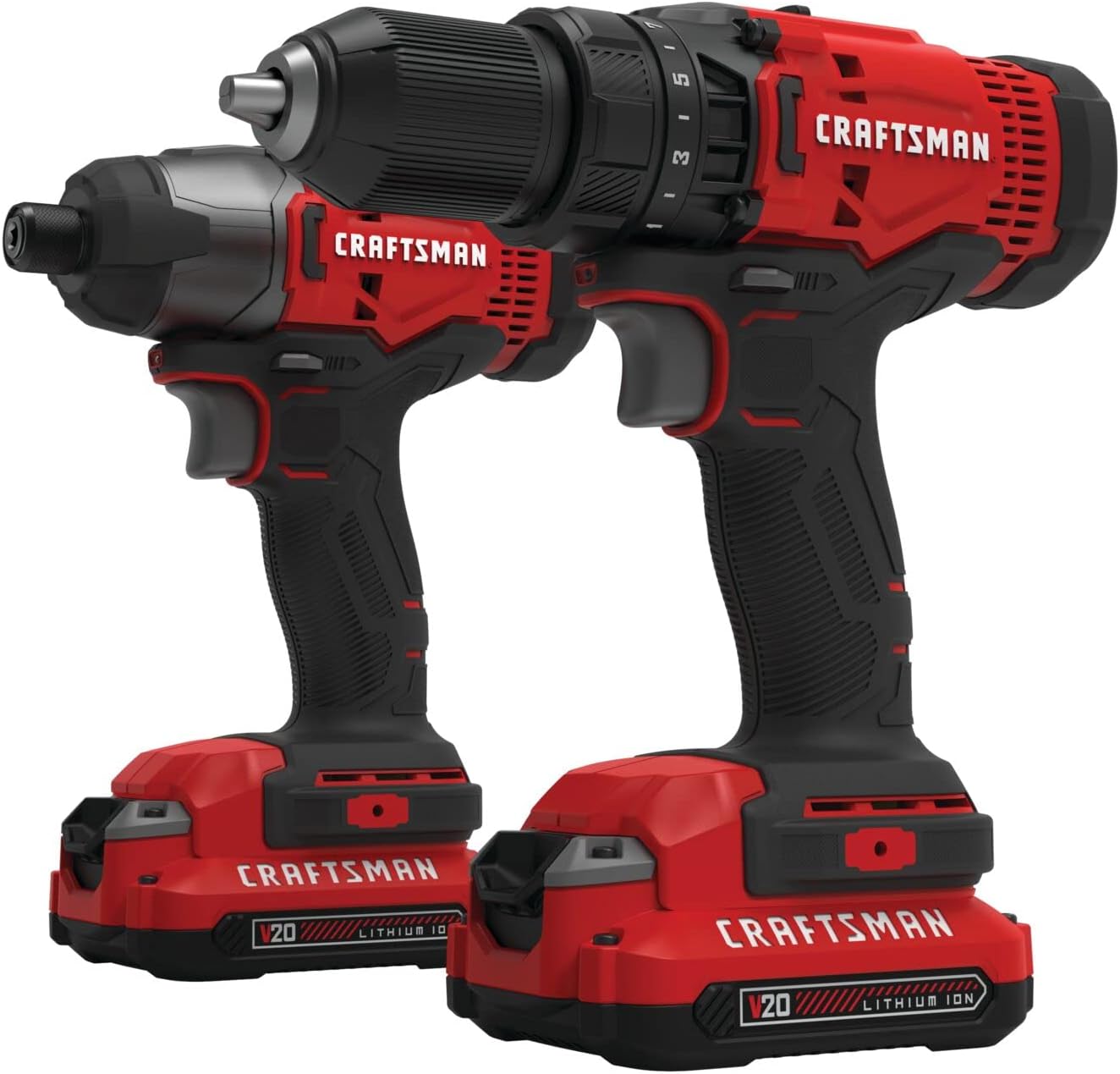 V20 MAX Cordless Drill & Impact Driver, Power Tool Combo Kit, 2 Batteries & Charger