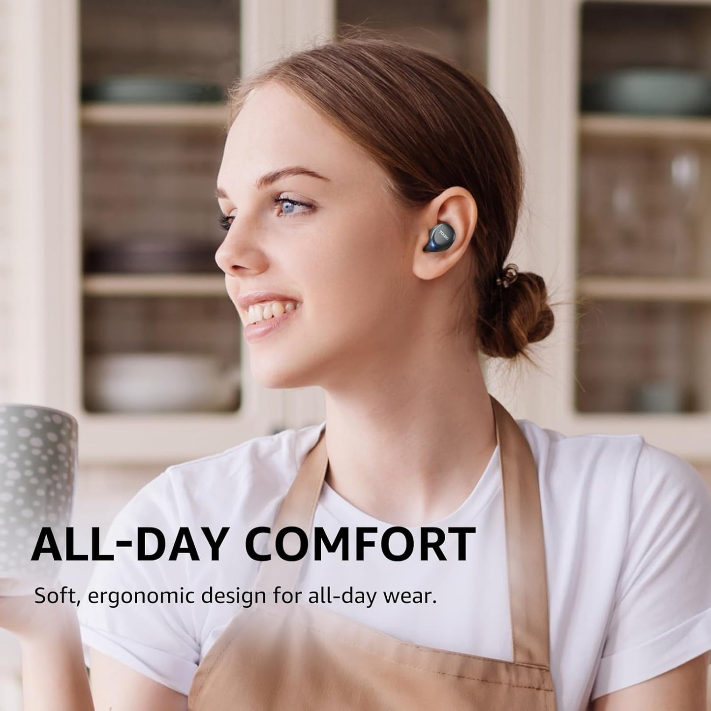 Wireless Earbuds Bluetooth 5.3 Light Weight in Ear IPX5 ,Mic AI Calls, Premium Bass, Charging Case