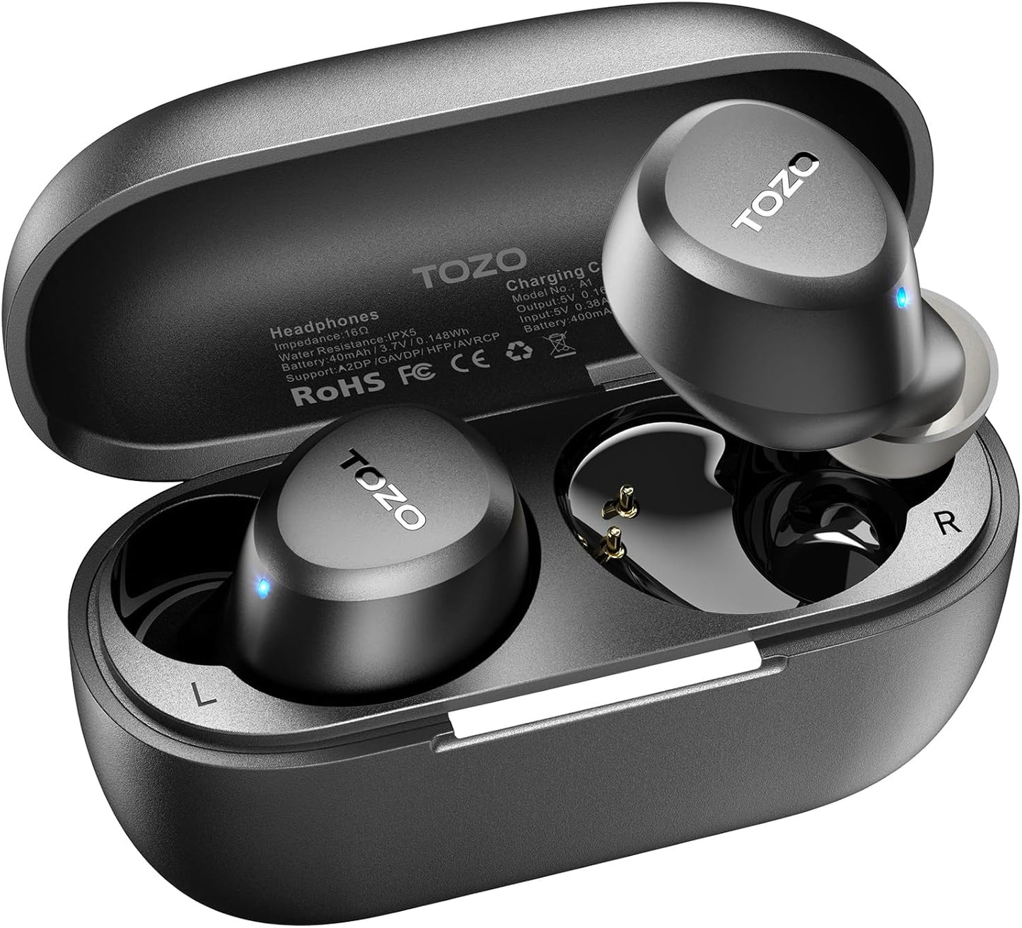 Wireless Earbuds Bluetooth 5.3 Light Weight in Ear IPX5 ,Mic AI Calls, Premium Bass, Charging Case