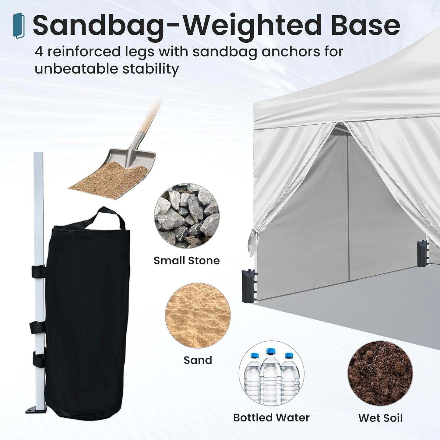 Pop Up Canopy Tent Instant Shelter, Portable Outdoor Sun Shade 10x10 with Sidewalls