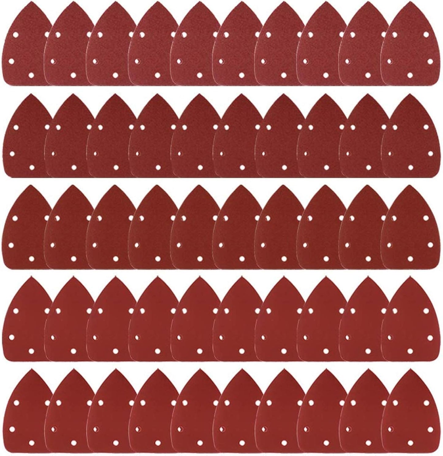 Mouse Detail Sander Sandpaper Assorted Pads 40 80 120 180 240 Grits (50pcs Mouse Sandpaper)