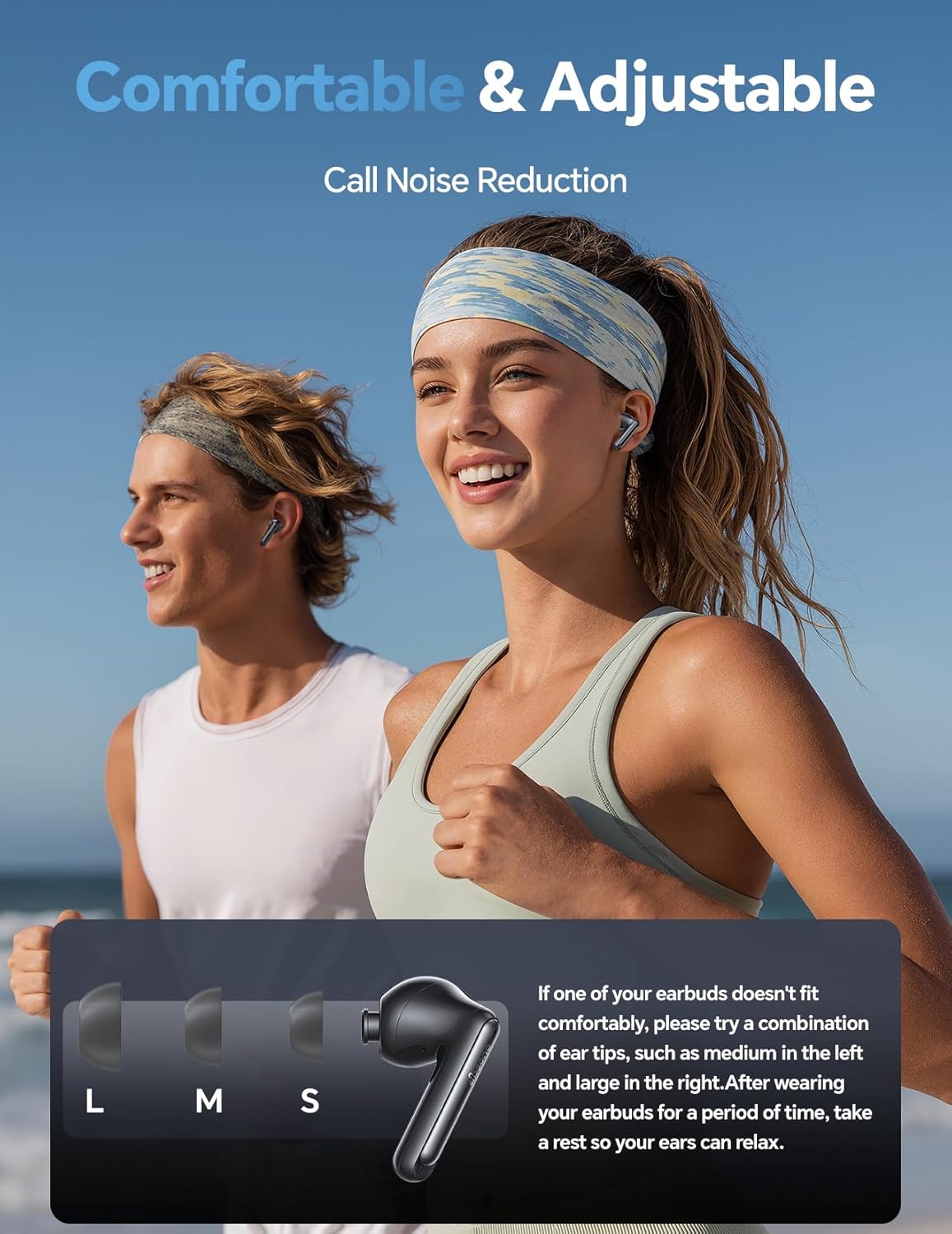 Wireless Bluetooth 5.4 Earbuds TWS, 13mm Driver Hi-Fi Deep Bass,30H Playtime, Touchscreen, Mic,IPX5