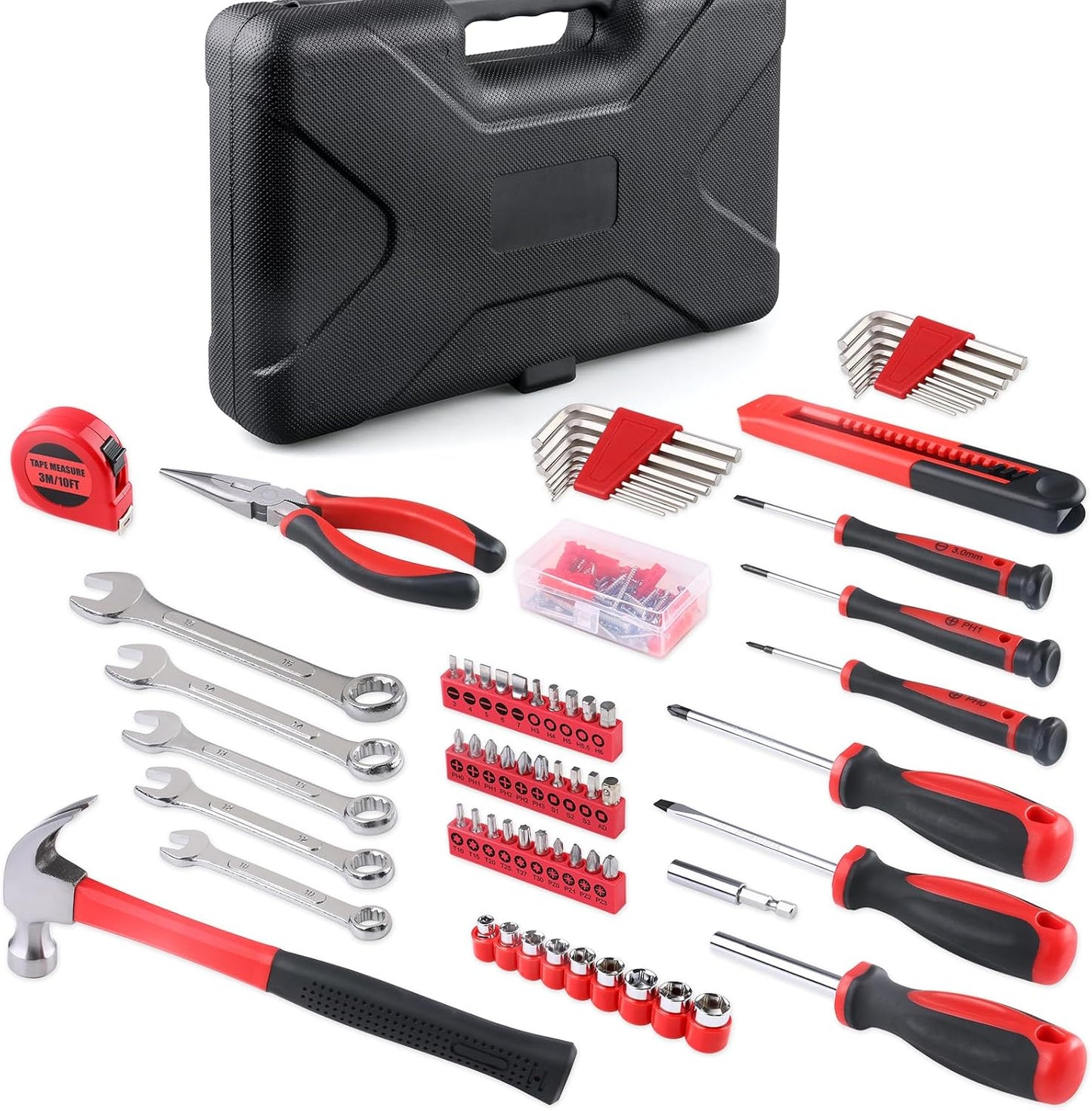 175-Piece Multi-Purpose Automotive and Household Tool Kit in Toolbox Storage Case