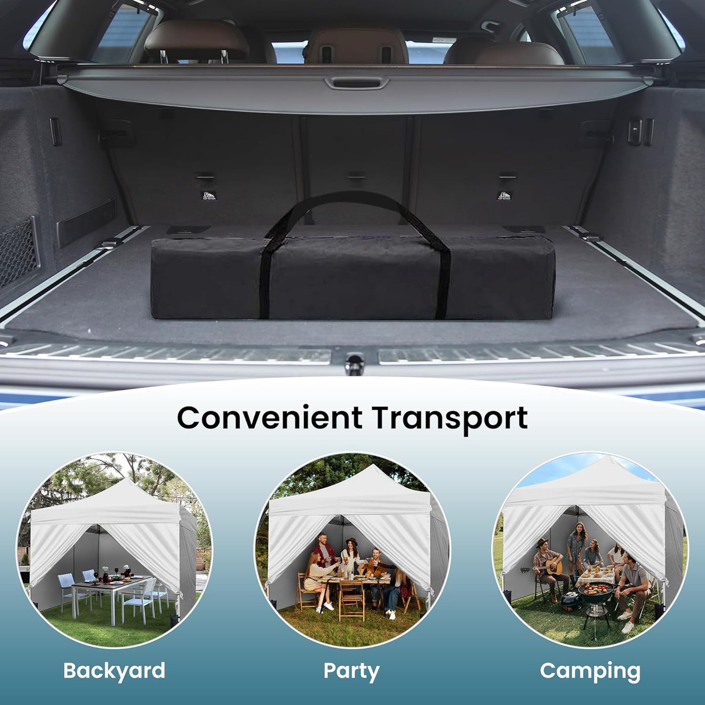 Pop Up Canopy Tent Instant Shelter, Portable Outdoor Sun Shade 10x10 with Sidewalls