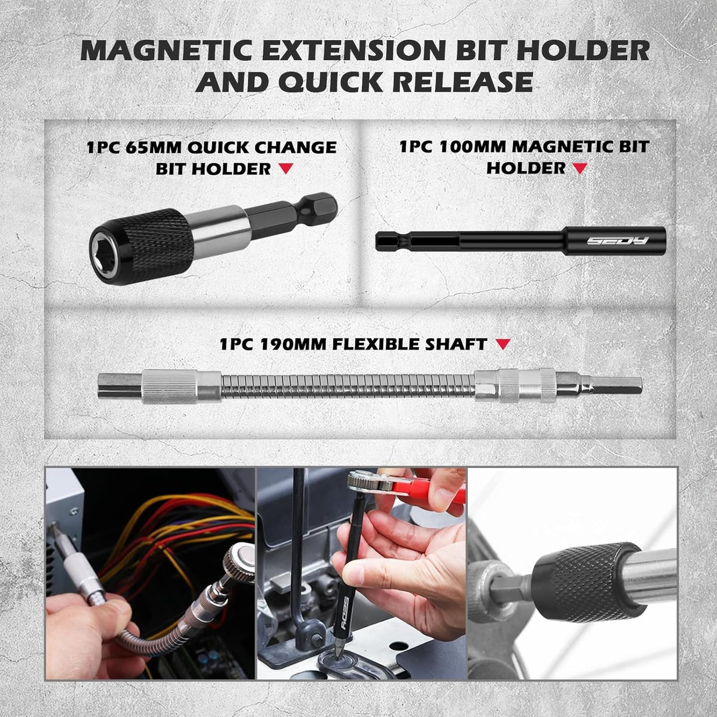 260Pcs Precision Screwdriver Bits, Magnetic Security Bits, Nut Driver, Ratchet Wrench & Bits Holder