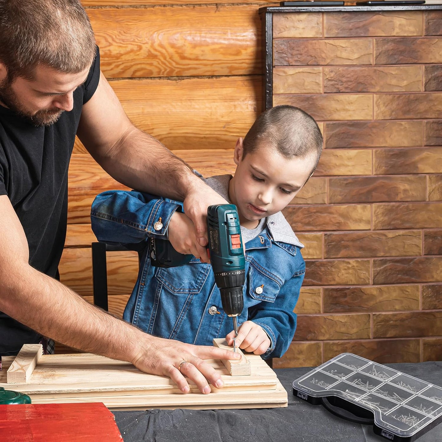 Wood Screws Kit, 456 pcs, Phillips Tips, Wood Screws, 6 Sizes (2”, 1-1/2”, 1-1/4”, 1”, 3/4”, 1/2”)