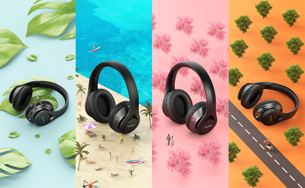 Bluetooth Headphones, 60H Playtime, Bluetooth 5.0,Built-in Mic, Foldable Wired Wireless Headset