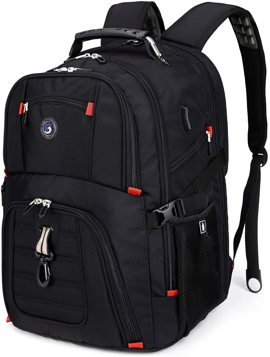 Extra Large 50L Travel Laptop Backpack with USB Charging Port Fit 17 Inch Laptops for Men Women