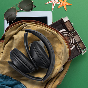 Bluetooth Headphones, 60H Playtime, Bluetooth 5.0,Built-in Mic, Foldable Wired Wireless Headset