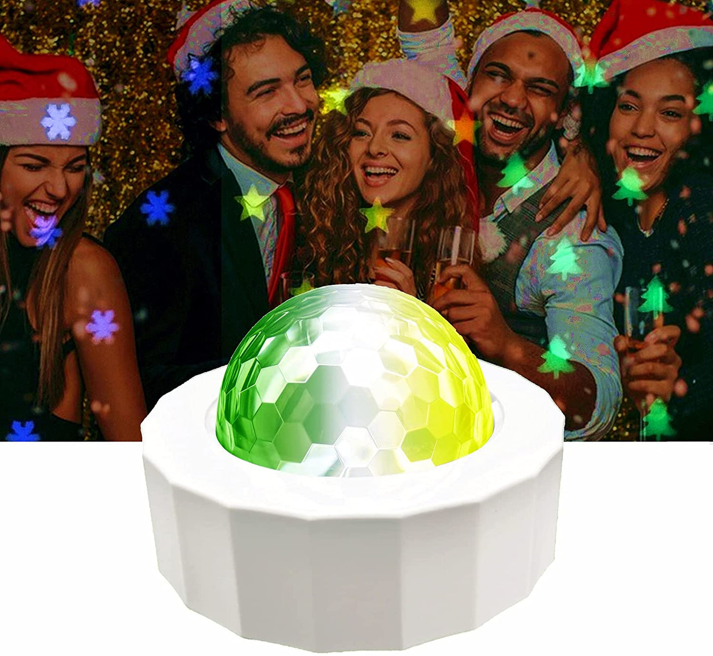 Telbum Mini Party Light for Christmas,Sound Activated DJ Music Rhythm Strobe Light,Battery Operated