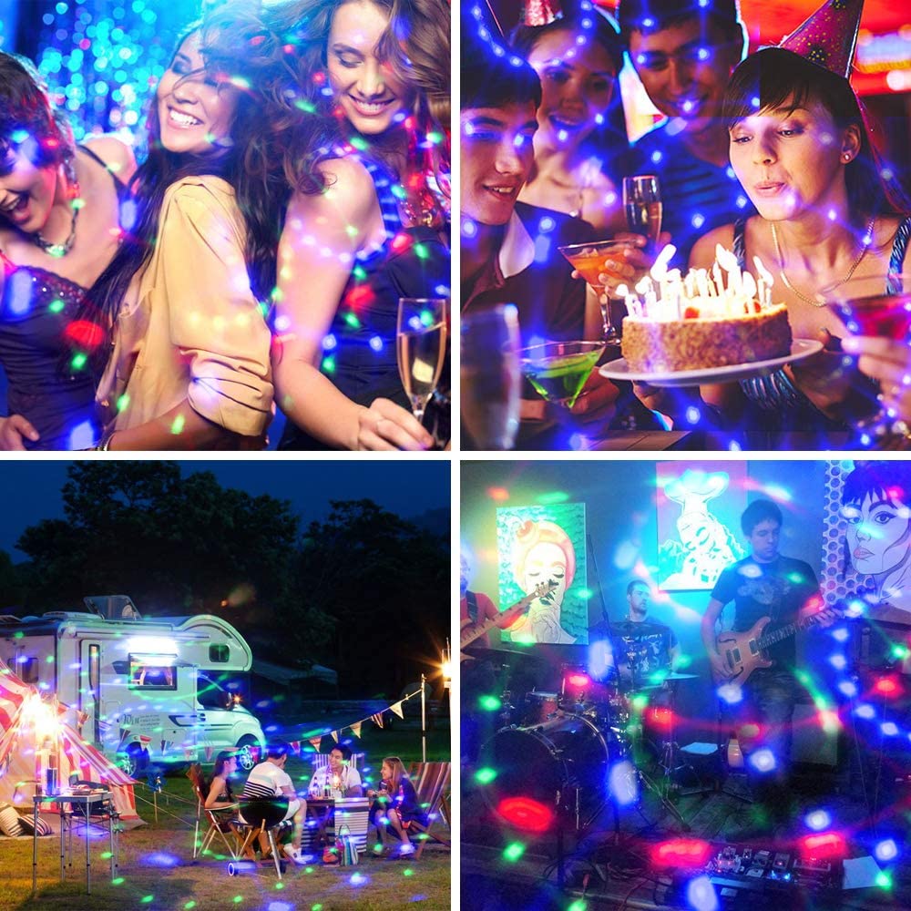 Disco Party Ball Lights, Sound Activated with Remote Control 7 Color RGB Disco Strobe Light