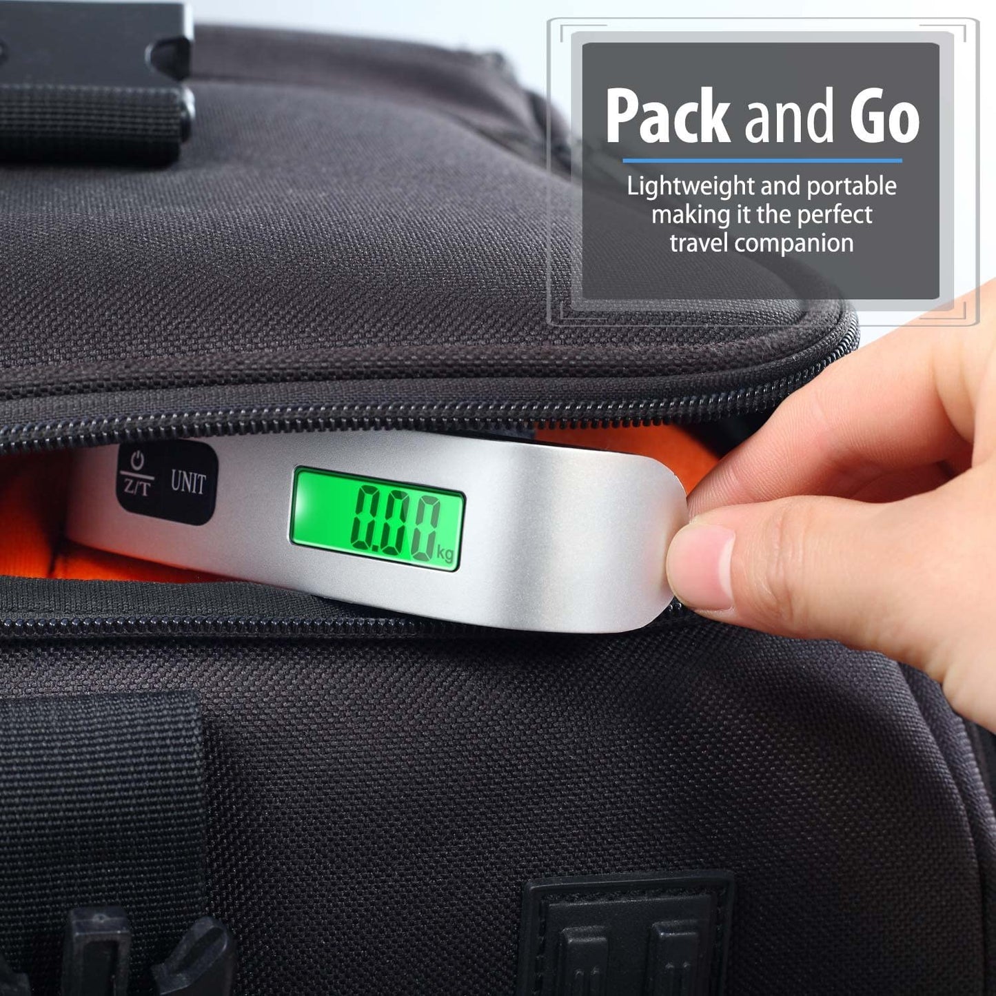 Digital Luggage Scale, LCD Display Baggage Scale,110lbs Capacity, Tare Function