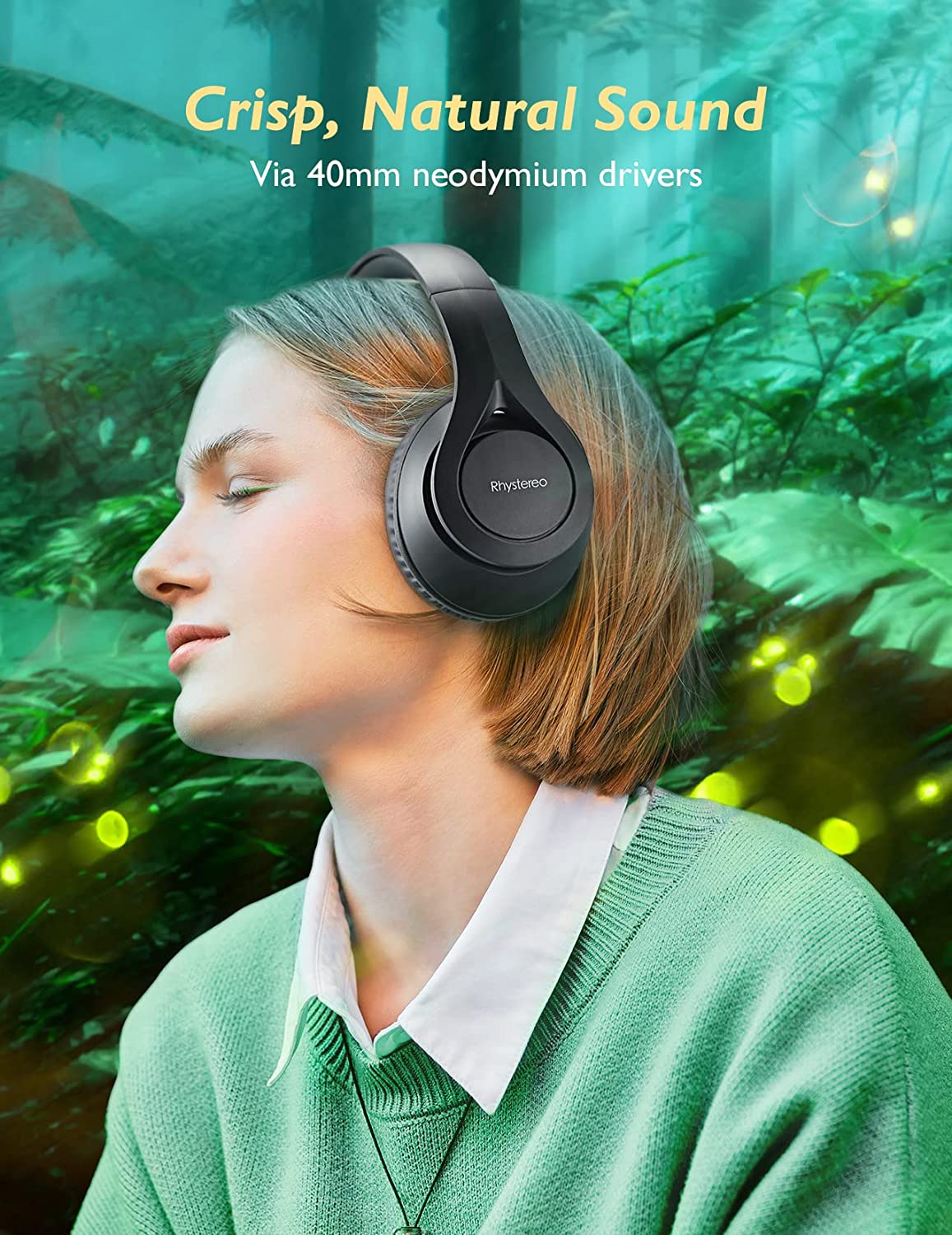 Bluetooth Headphones, 60H Playtime, Bluetooth 5.0,Built-in Mic, Foldable Wired Wireless Headset