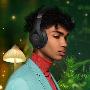 Bluetooth Headphones, 60H Playtime, Bluetooth 5.0,Built-in Mic, Foldable Wired Wireless Headset