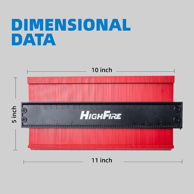 10 Inch Contour Gauge, Adjustable Lock,ABS Plastic Pins,Profile Tool,Precisely Copy Irregular Shape