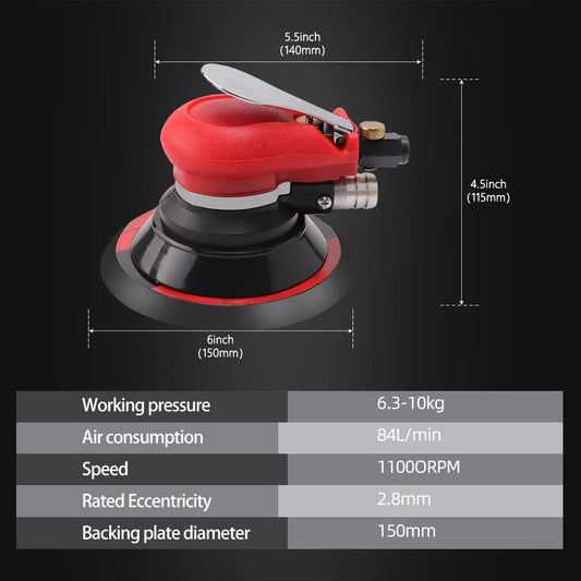 Random Orbital Sander 5" &amp; 6" Pneumatic Palm Sander, Extra 5" Backing Plate