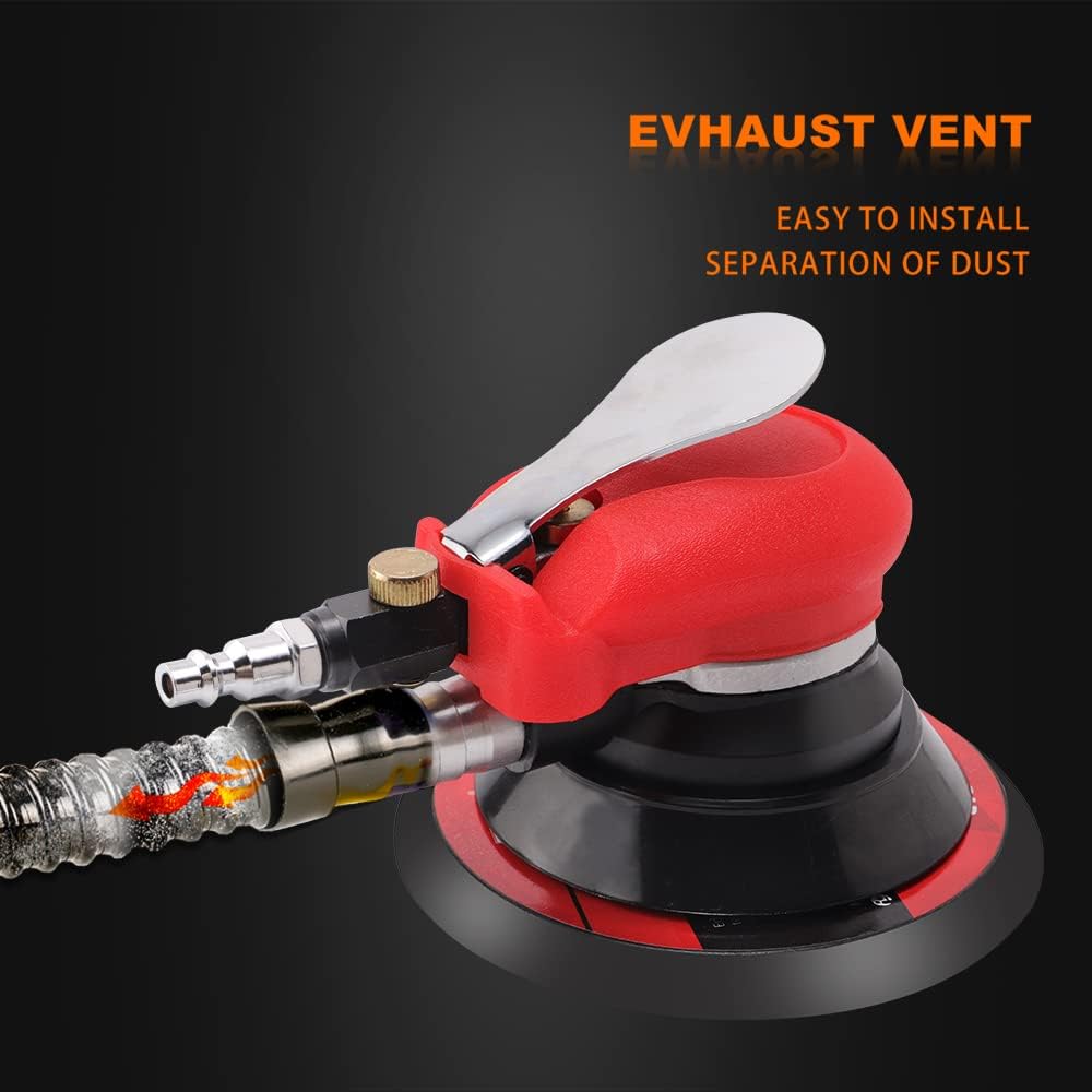 Random Orbital Sander 5" &amp; 6" Pneumatic Palm Sander, Extra 5" Backing Plate