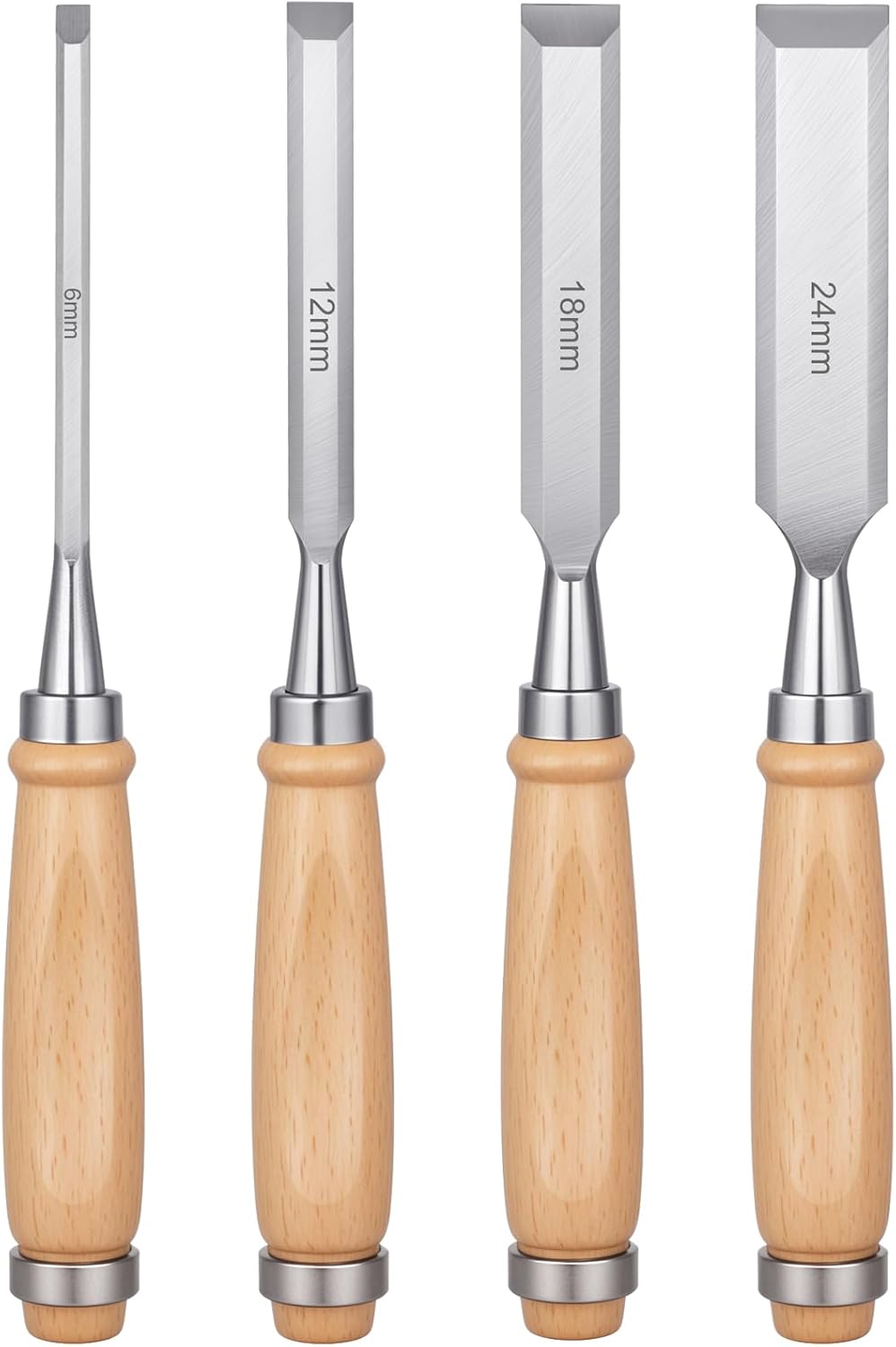 4 Piece Wood Chisel, Professional Wood Woodworking Tools Set,Bevel Edge Chisel Set