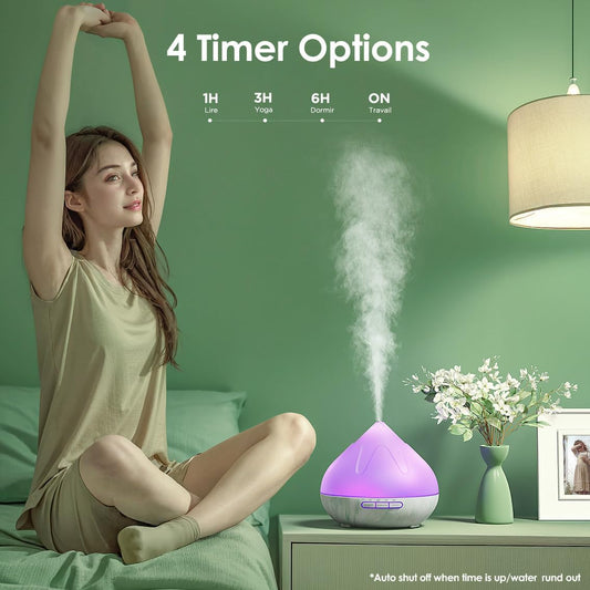 Aroma Diffuser with Essential Oils, 500 ML, Remote Control, 14 Color Lights 4 Timer Setting