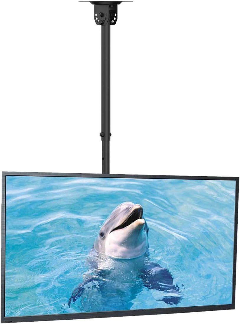 Ceiling TV Mount 26-65 inch, Max VESA 400x400mm Load 45kg/100lbs Height Adjustable