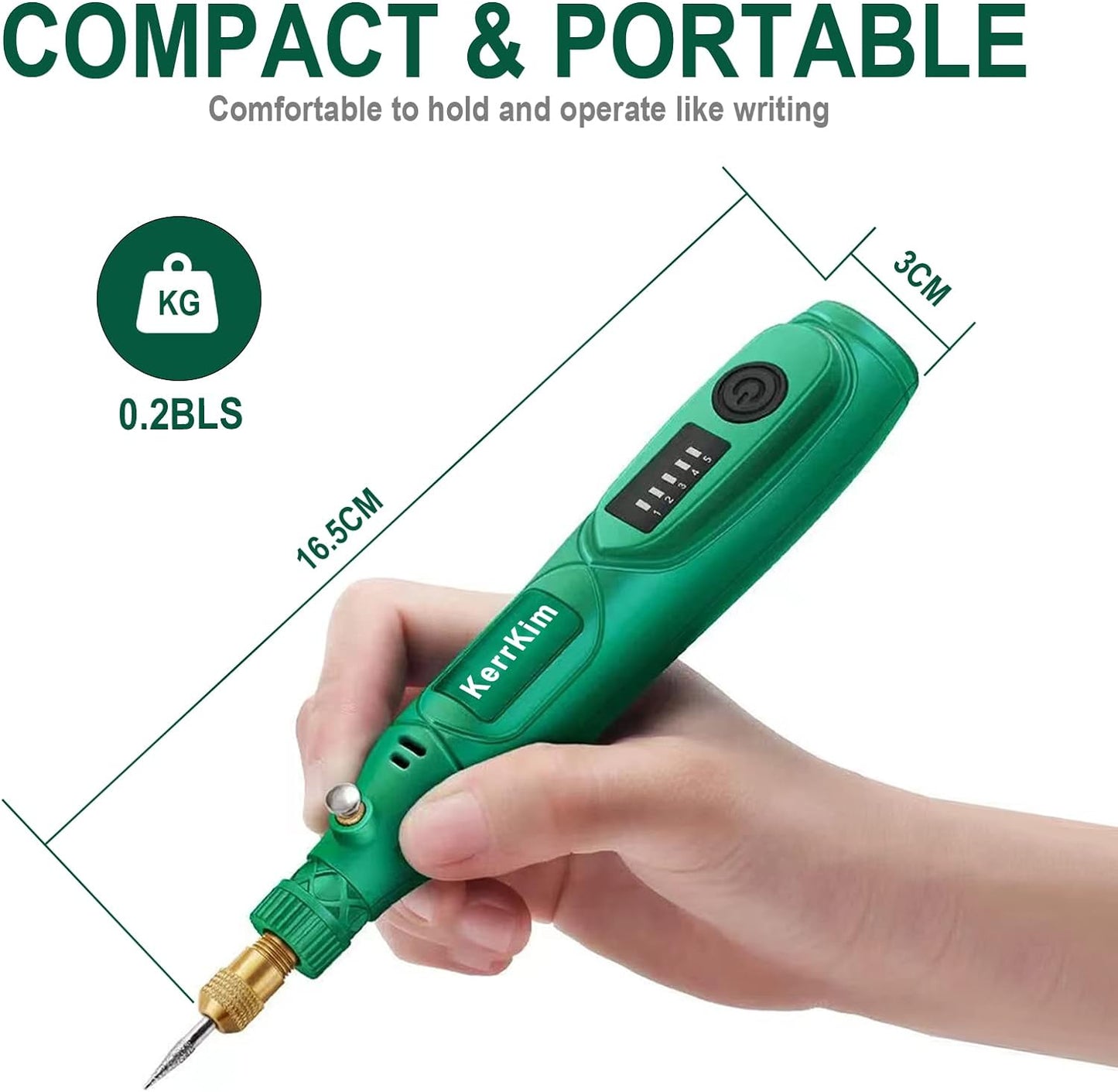 Cordless Rotary Tool, 5Speed, USB charger, 63 Accessories, Sanding Polishing Drilling Engraving