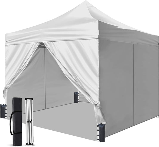 Pop Up Canopy Tent Instant Shelter, Portable Outdoor Sun Shade 10x10 with Sidewalls