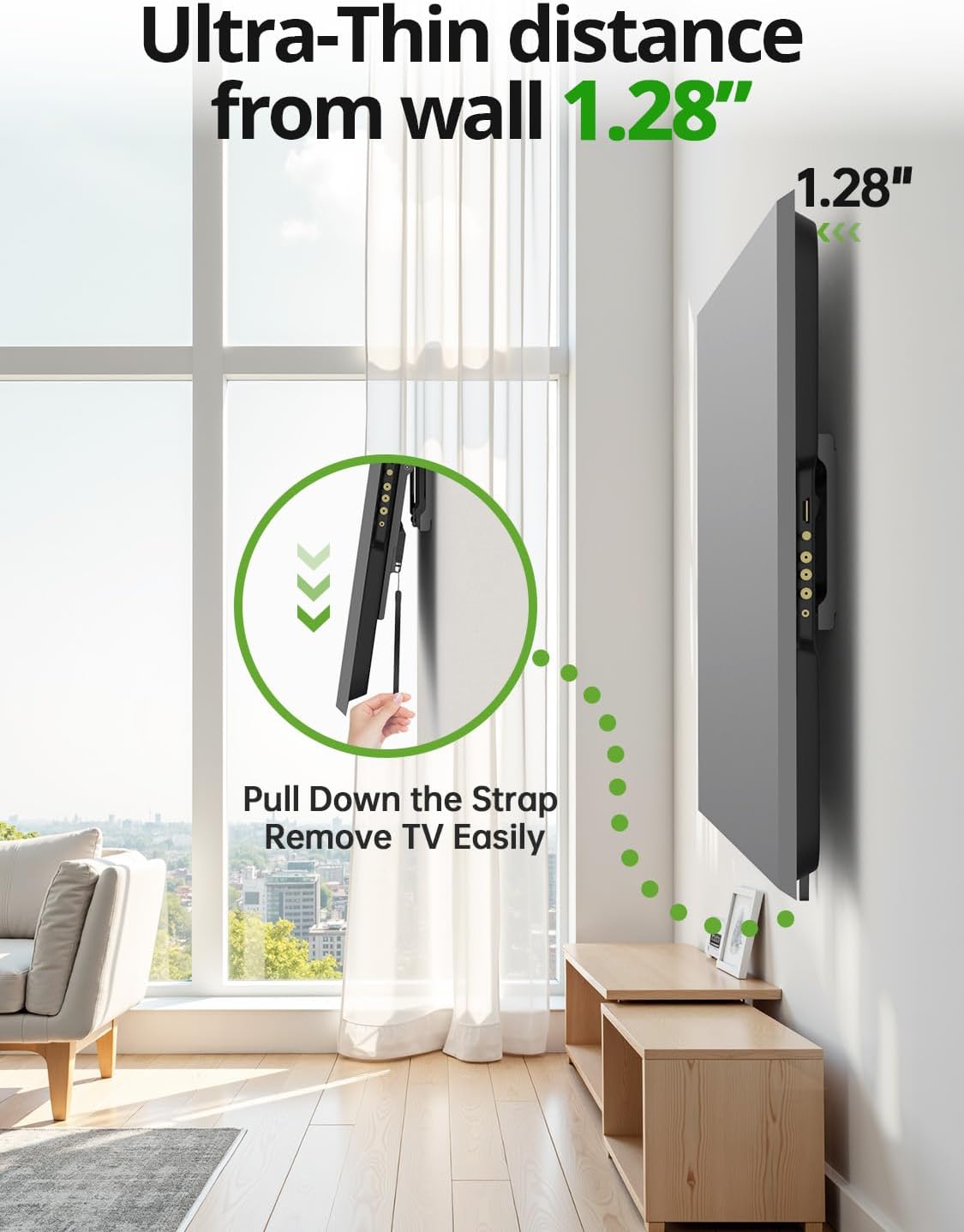 Tilting TV Wall Mount for Most 37"-95" Flat Curved Screen TV VESA 600x400mm up to 132lbs