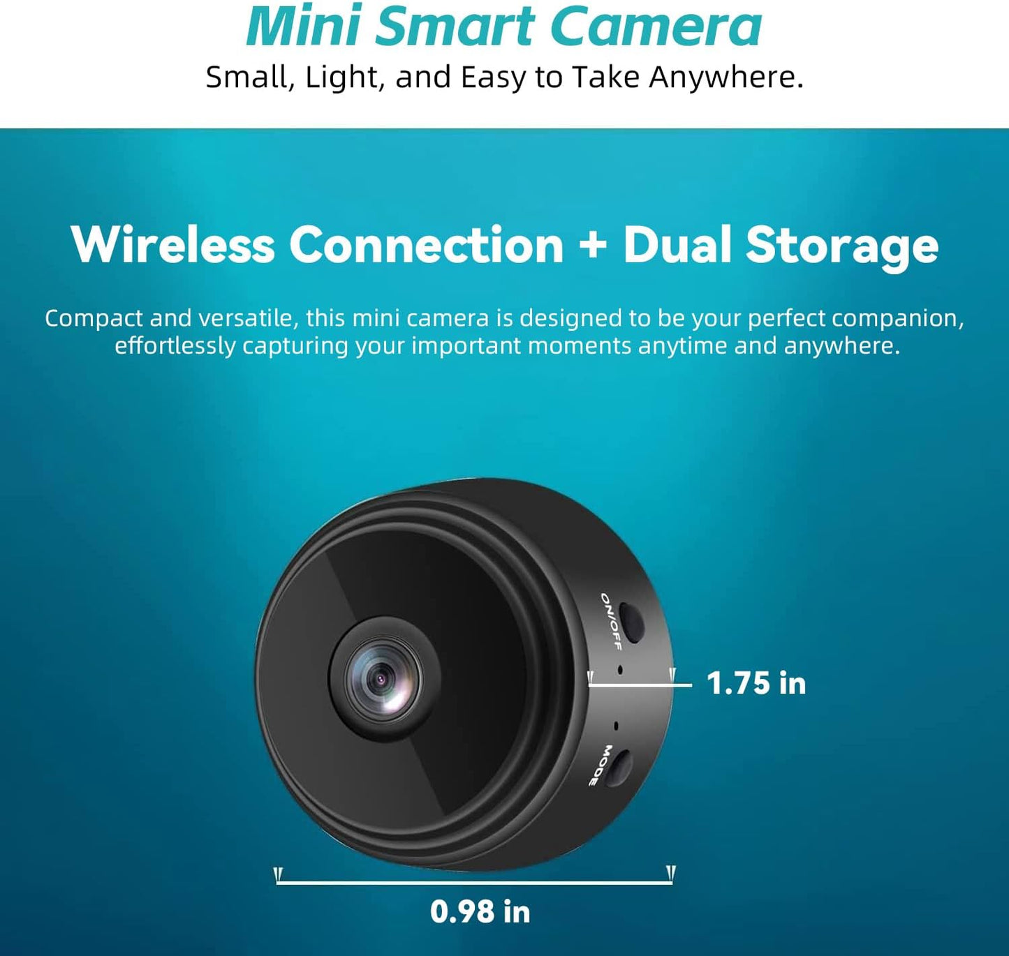Hidden Camera Mini Spy Camera WiFi 1080P, Wireless Indoor, Night Vision &amp; Motion Detection