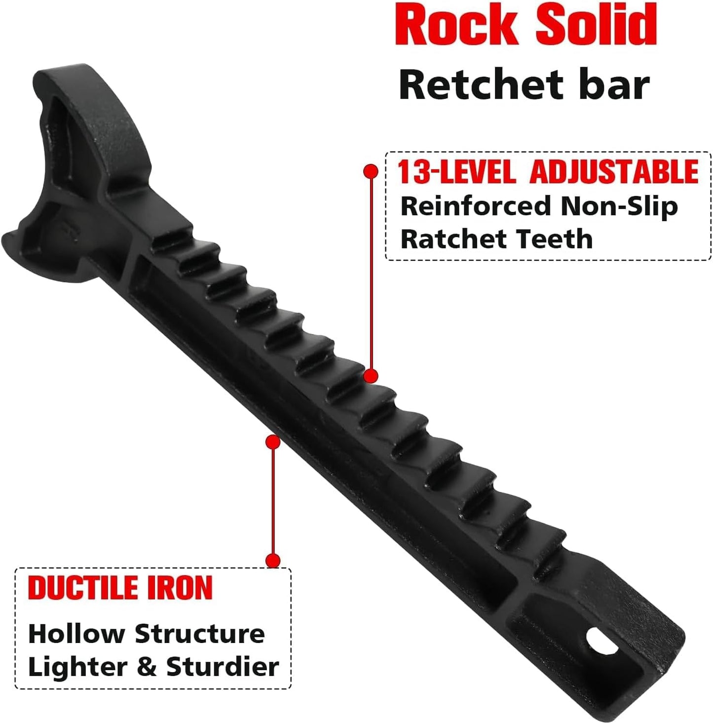 Jack Stands 6Ton(13,200LBs), 15.6"-23.4" Adjustable, Double Pin Locking,Heavy Duty, Rubber Pads