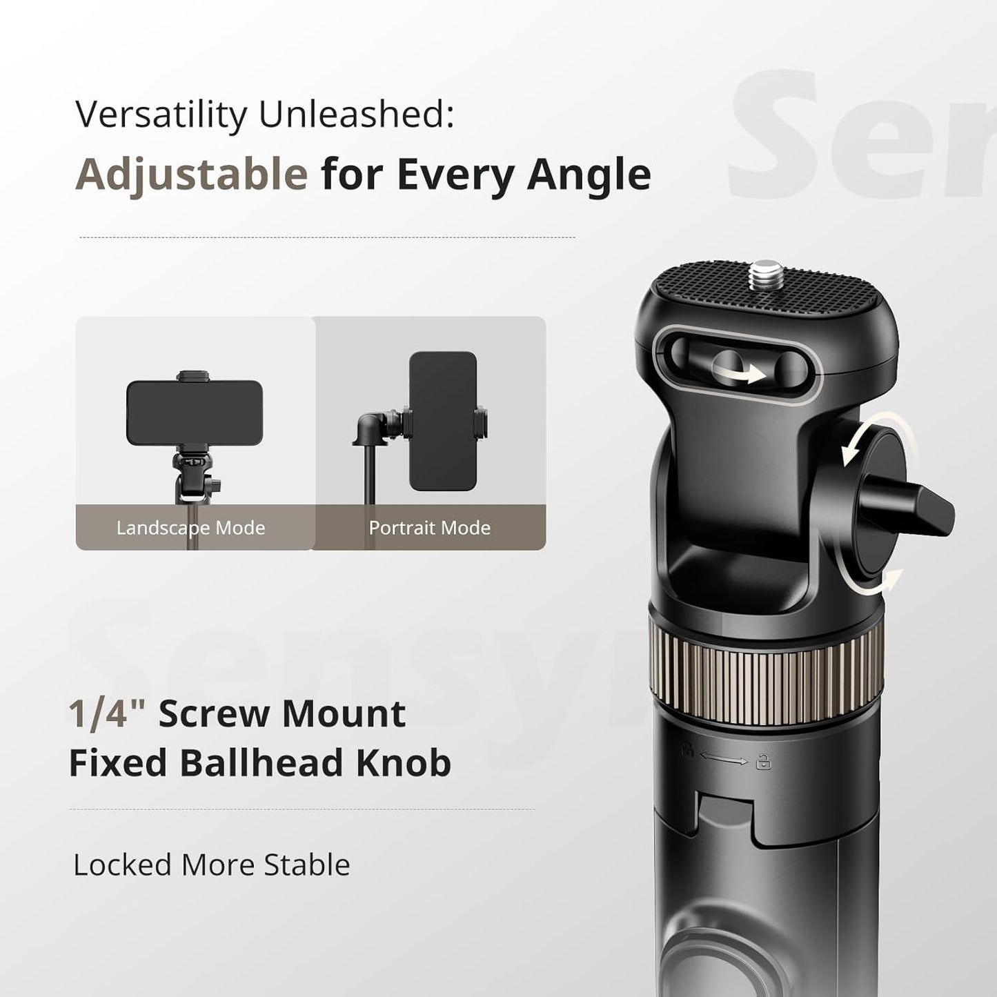 72" Extendable Tripod Selfie Stick, Detachable Phone Holder &amp; Wireless Remote