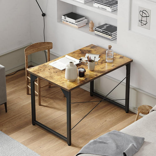 Computer Desk, 32 in Small Home Office Desk, Deep Brown