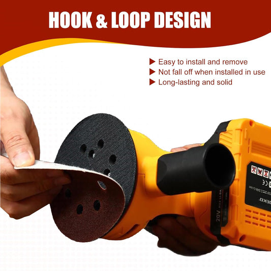 70 PCS 5 In Sanding Discs, 40 80 120 180 240 320 400 600 800 Grit Hook &amp; Loop Sandpaper
