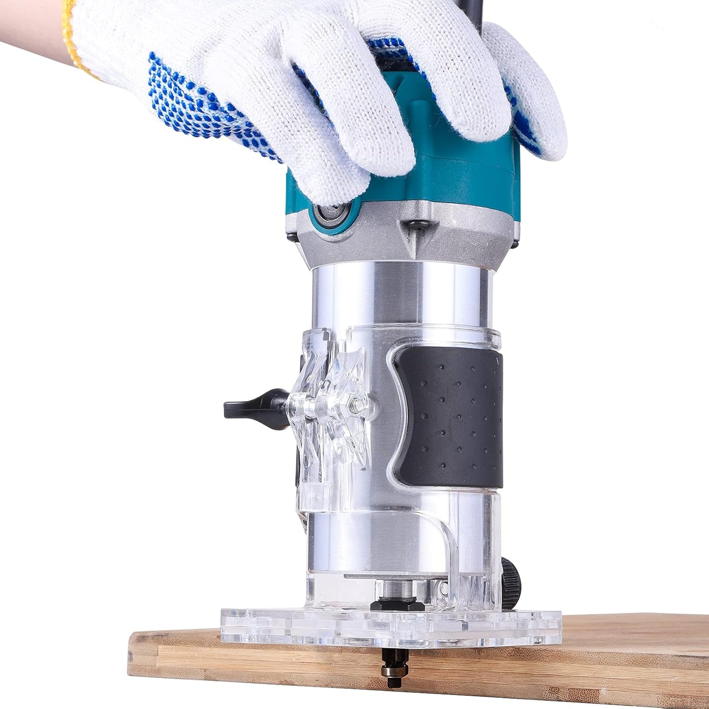 Electric Hand Wood Router, Edge Trimmer, 15PCS 1/4" Laminate Milling Engraving 110V 800W 30000R/MIN