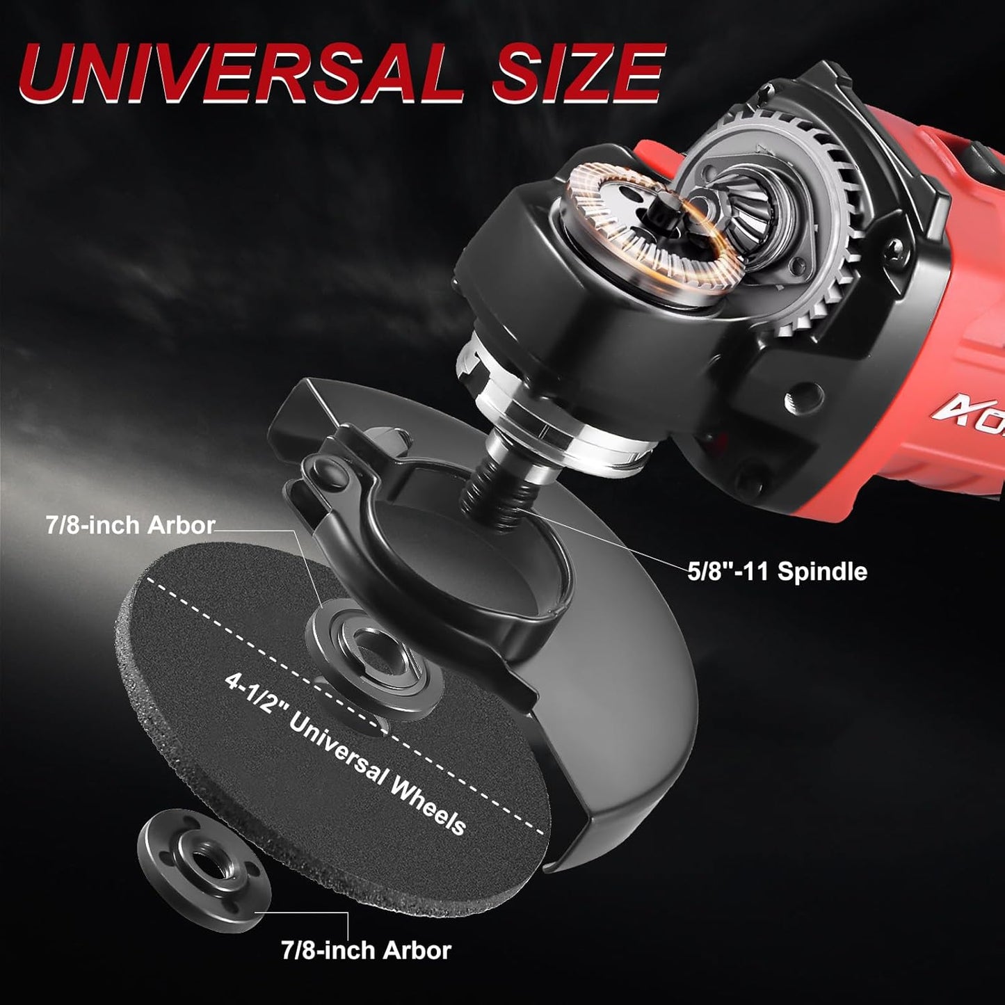 21V Cordless Angle Grinder 4-1/2 In, Brushless Motor, 2x4.0Ah Battery &amp; Charger