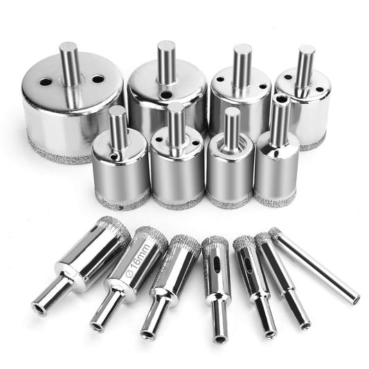 15Pcs Diamond Drill Bits for Ceramic, for Bottles,Pots, Marble, Granite Stone, Tile Cutting 0.23 In
