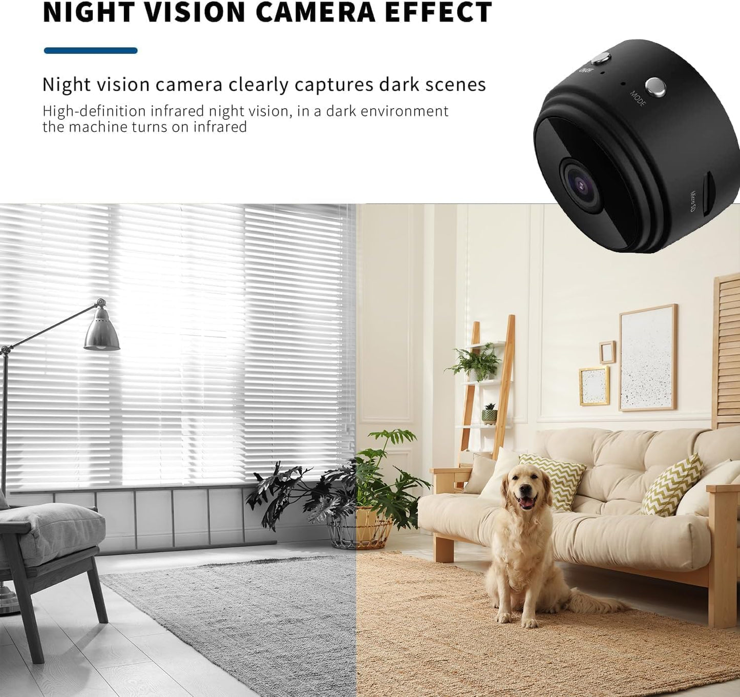 Hidden Camera Mini Spy Camera WiFi 1080P, Wireless Indoor, Night Vision &amp; Motion Detection