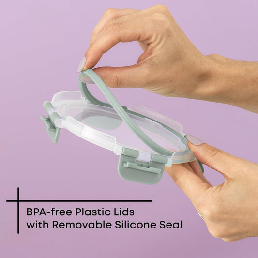 12 Airtight, Freezer Safe Food Storage Glass Containers and 12 Lids