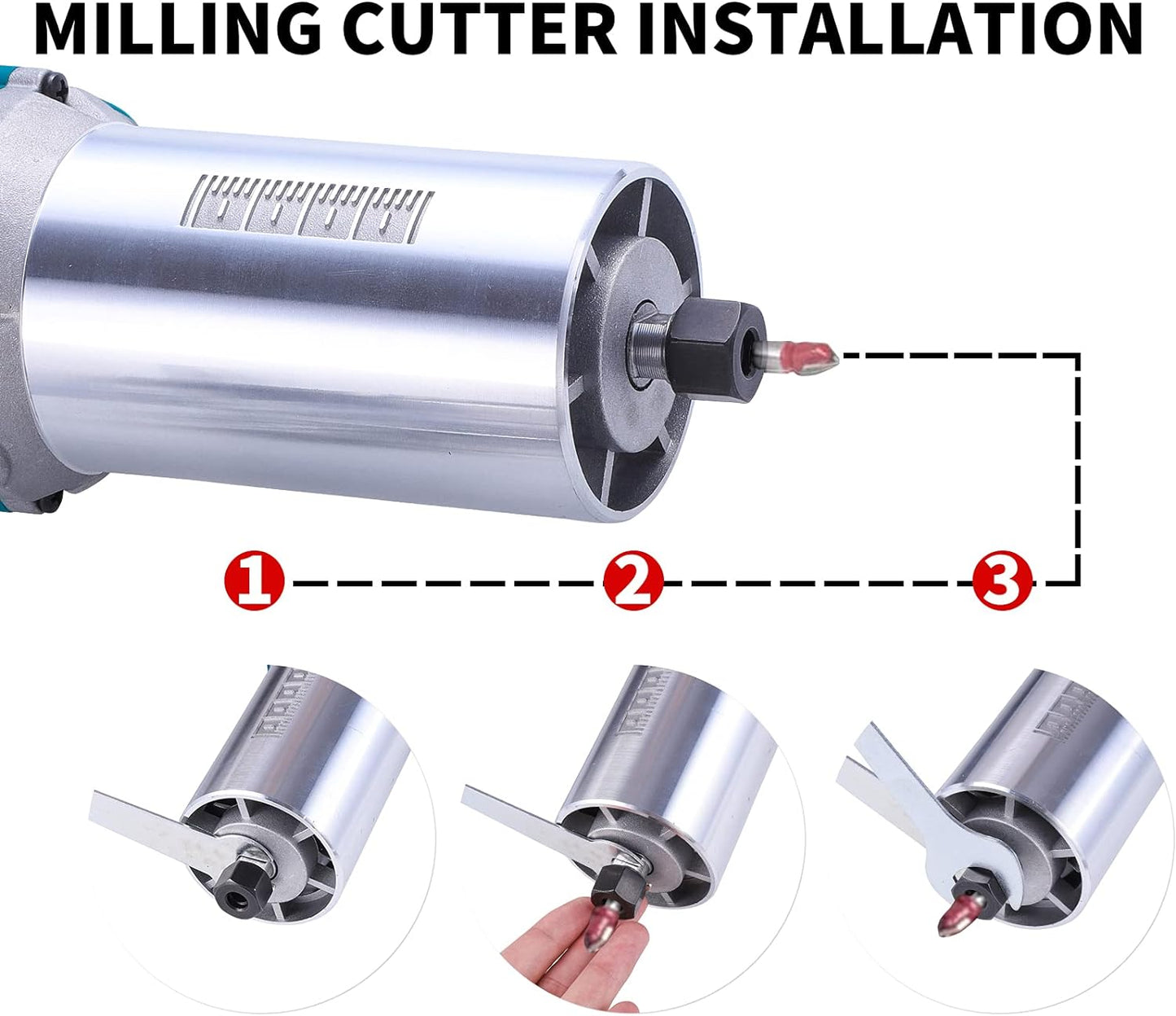 Wood Router, Trimmer Laminate Milling Engraving Joiner Tool 110V 800W 30000R/MIN