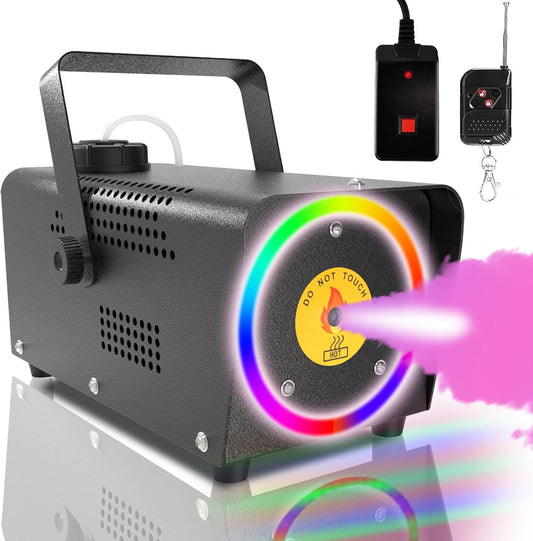 Fog Machine Outdoor 48 Led Lights,Smoke Machine Wireless Wired Remote