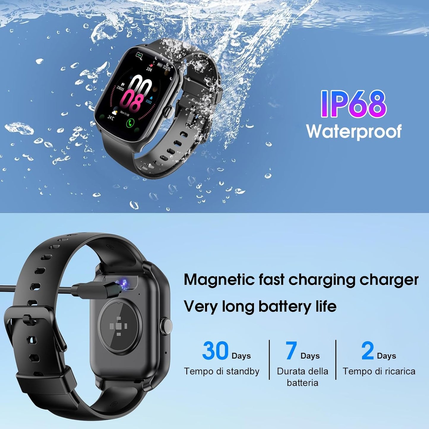 1.95"HD Smartwatch (Dial/Answer Calls), Heart Rate/Sleep Monitor, 112+ Sports Modes,IP68