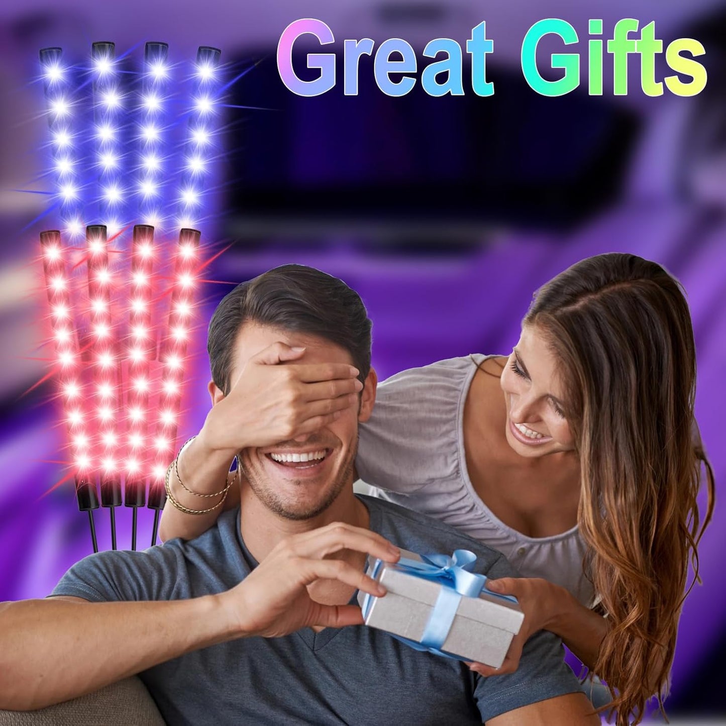 12V LED Car Interior Strip Lights, Cigarette Lighter Adapter