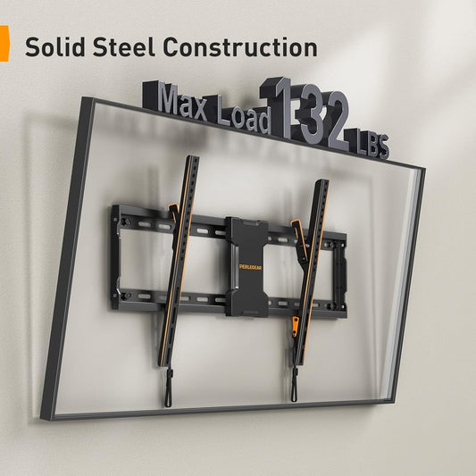 Tilting TV Wall Mount for 37-82 inch TVs up to 132 lbs, Low Profile Tilt,for Flat or Curved TVs