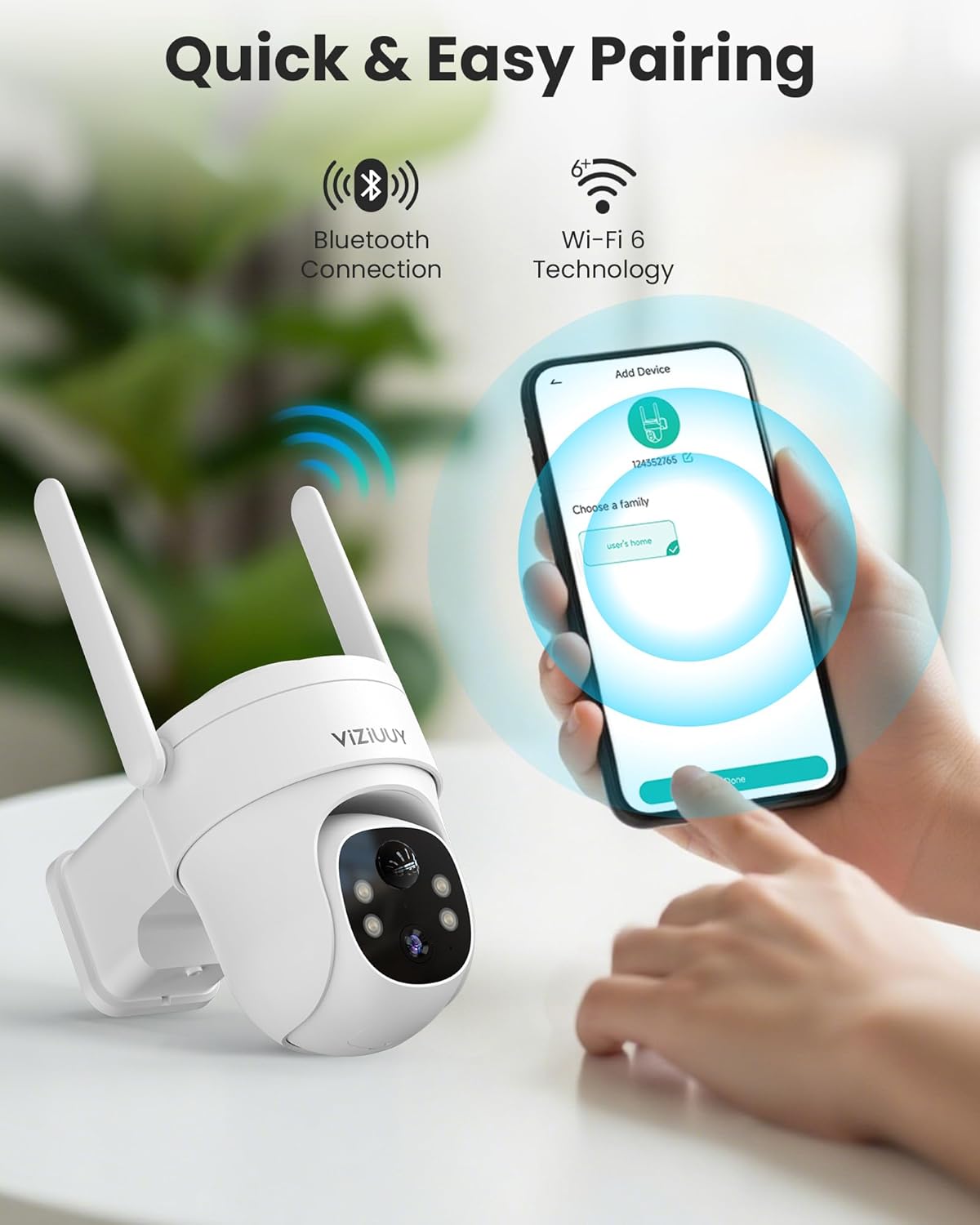Solar Security Cameras Wireless Outdoor, 3MP Pan Tilt 360°Color Night Vision/PIR Sensor/2-Way Audio