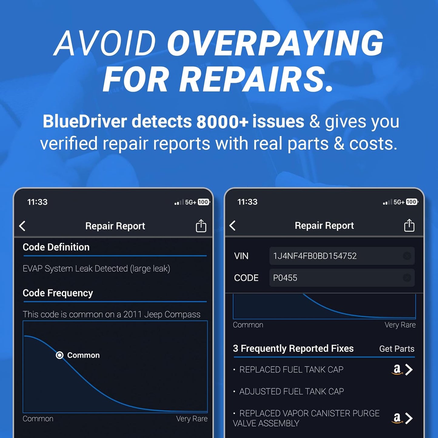 BlueDriver Pro Next Gen OBD2 Scanner – Diagnose 8000+ Issues, ABS SRS TPMS, Repair Reports