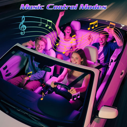 Led Lights Car Accessories Interior, APP Control, USB Port Color Change Lights