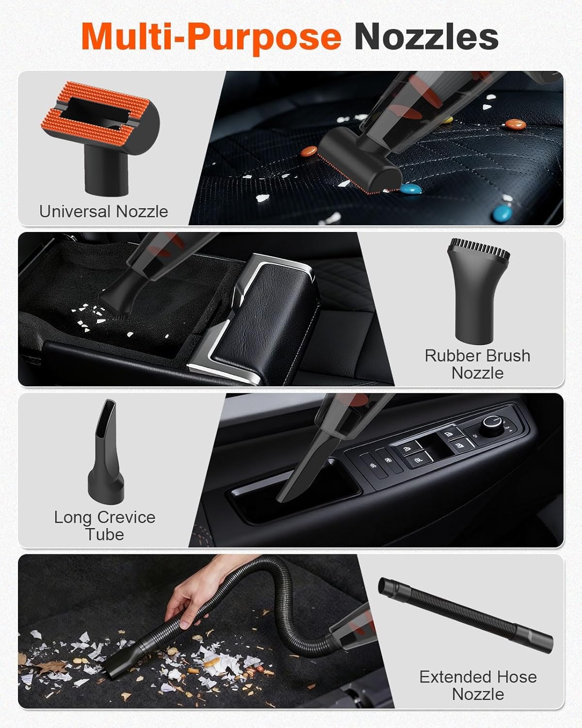 2-in-1 - 20V Cordless Handheld Vacuum Cleaner &amp; 150PSI Air Pump, 18000Pa Suction